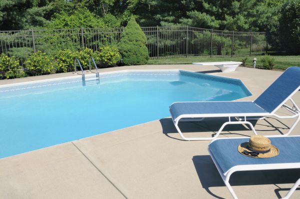 Poolside Concrete Installation in Simi Valley